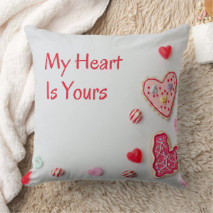 Coussin Mon cœur est à toi design de la Saint-Valentin mig