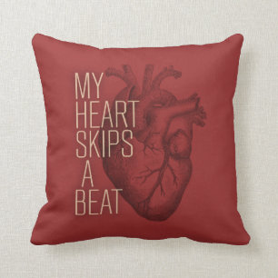 Coussin Mon coeur saute un battement