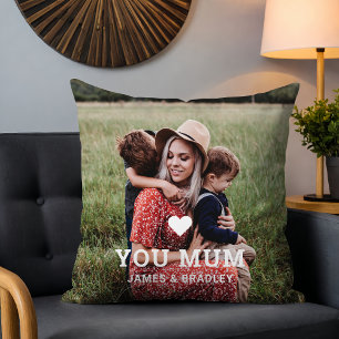 Coussin MON COEUR VOUS AIME MUM Fête des Mères Photo