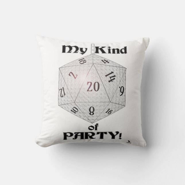 Coussin Mon genre de jeu amusant Dice Gamer Style Epic (Recto)