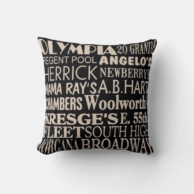 Coussin Mon voisinage (Recto)