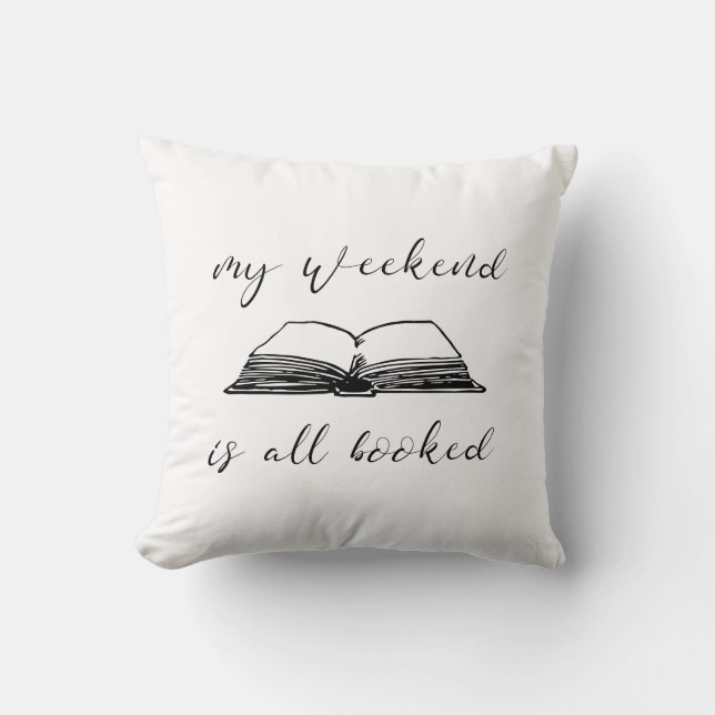 Coussin Mon week-end est complet (Recto)