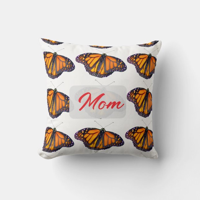 Coussin Monarch Butterfly Personal for Mom (Recto)