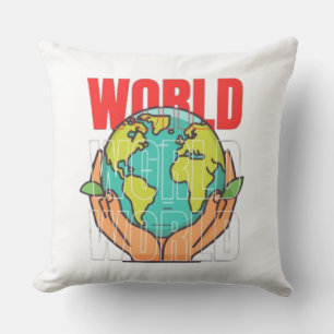 Coussin Monde – Conception de globe d'aventure de voyage