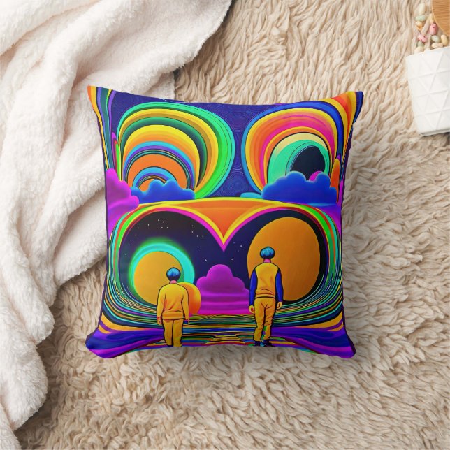 Coussin Monde psychédélique (Couverture)