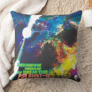 Coussin Mondes Zombie Galaxie d'Halloween