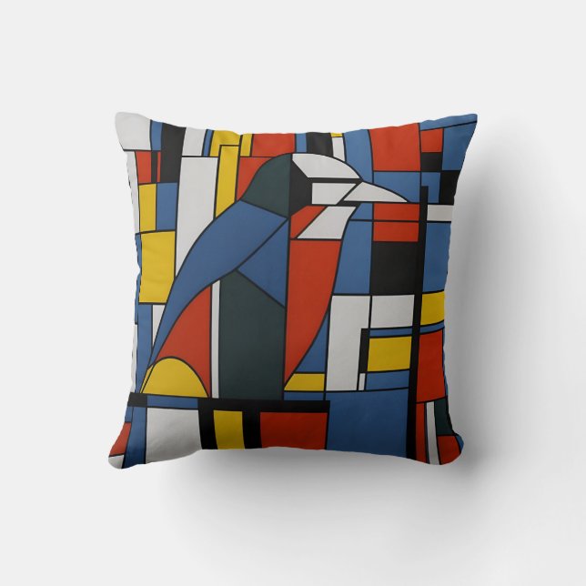 Coussin mondrian birds (Verso)