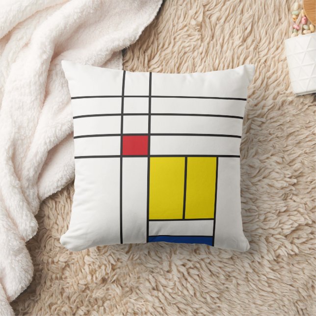 Coussin Mondrian II Minimum De Stijl Modern Art Design (Couverture)