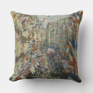 Coussin Monet 1878 La rue Montorgueil à Paris