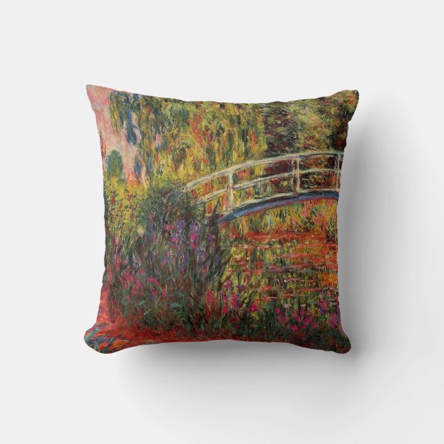 Coussin Monet - Le pont japonais, Irises (Recto)