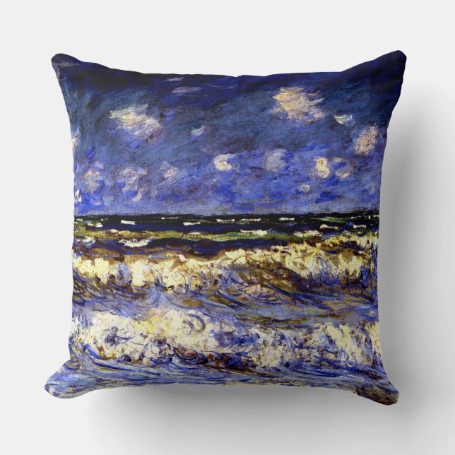 Coussin Monet - Une Mer Orageuse (Recto)