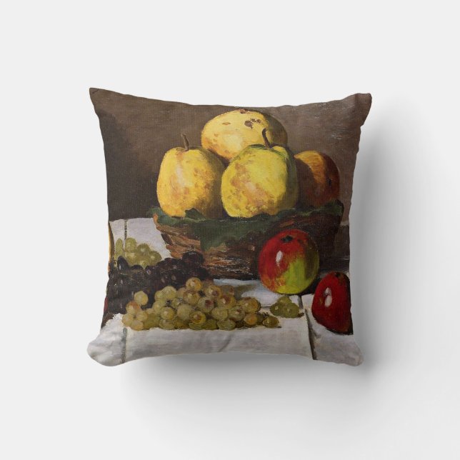 Coussin Monet - Vie morte avec poires et raisins (Recto)