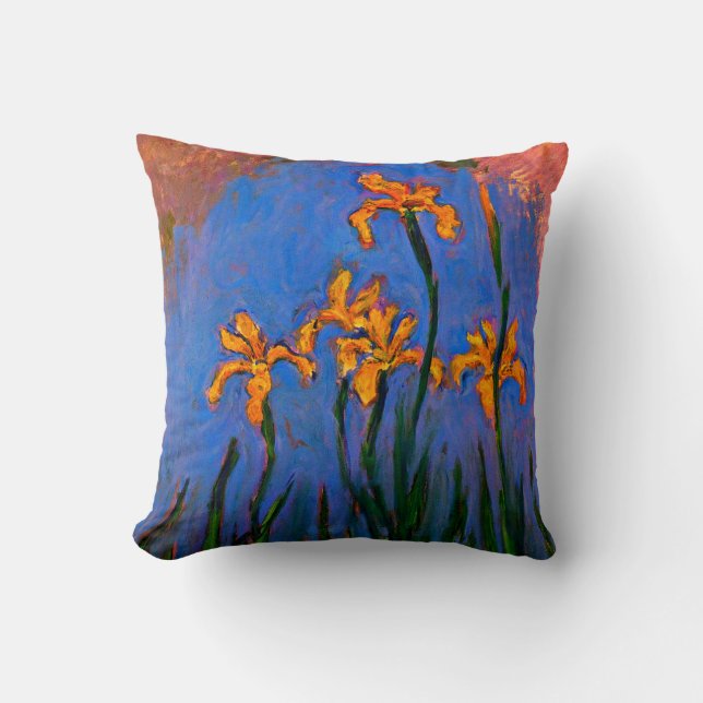 Coussin Monet - Yellow Irises (Recto)