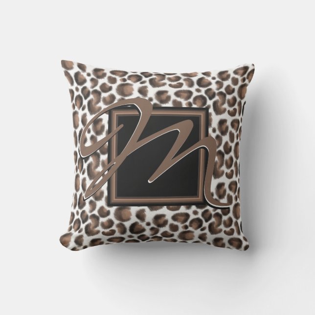 Coussin Monogramme À L'Extérieur De La Boîte Noir Brown Em (Recto)