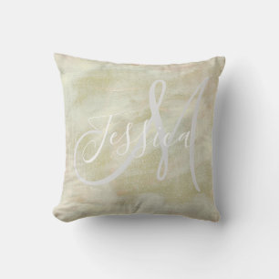 Coussin Monogramme Abstrait