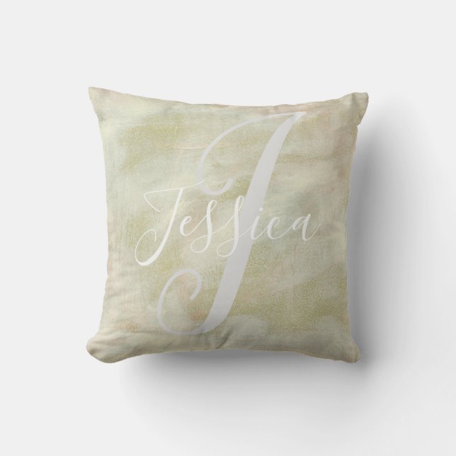 Coussin Monogramme Abstrait (Recto)