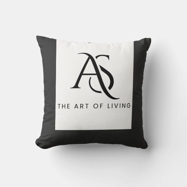 Coussin Monogramme AS : Art de Vivre (Recto)