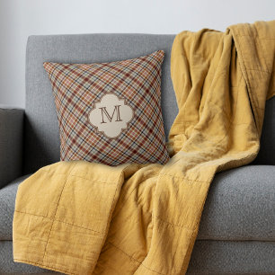 Coussin Monogramme Brown Motif