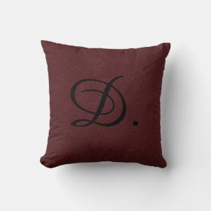 Coussin Monogramme cramoisi romantique vampire