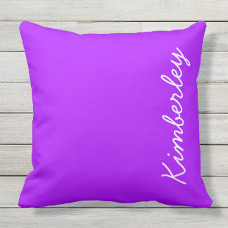 Coussin Monogramme de couleurs de mode modernes violet à l