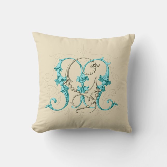 Coussin Monogramme de GM MG (Recto)