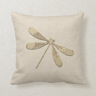 Coussin Monogramme de la libellule dorée