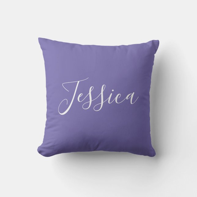 Coussin Monogramme de lavande moderne (Recto)