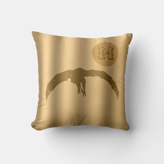 Coussin Monogramme de luxe Dragon Gold (Recto)