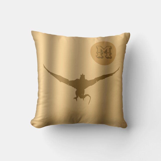 Coussin Monogramme de luxe Dragon Gold (Recto)