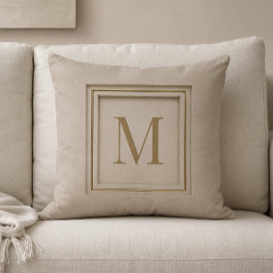 Coussin Monogramme de Luxe Personnalisé