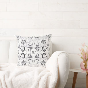 Coussin Monogramme de peinture chic