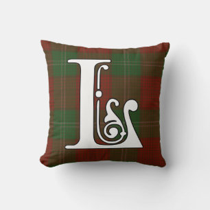 Coussin Monogramme de tartan de clan de Lennox