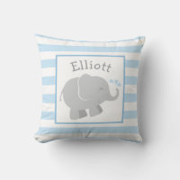 Monogramme éléphant moderne bleu et gris
