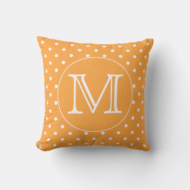 Coussin Monogramme fait sur commande. Point de polka (Recto)