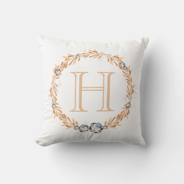 Coussin Monogramme floral (Recto)