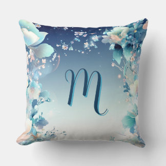 Coussin Monogramme floral lunaire