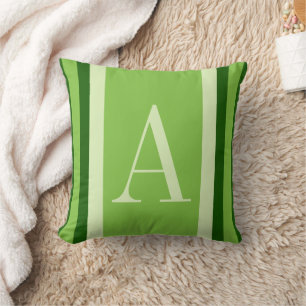 Coussin Monogramme Grilles vertes Personnalisées