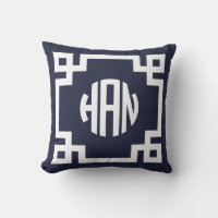 Monogramme HAN du cercle clé bleu et blanc de la m