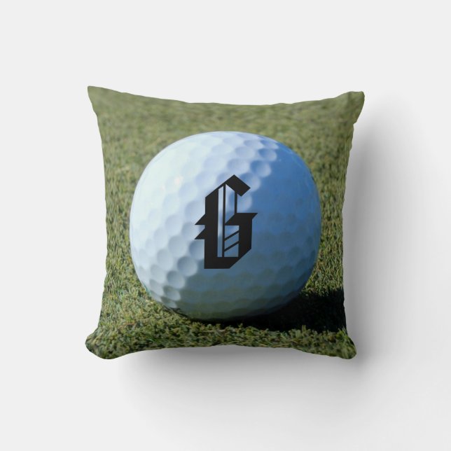 Coussin (Monogramme - il) boule de golf sur la photo en (Recto)