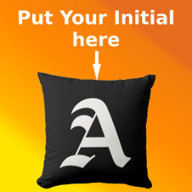 Monogramme initial blanc à jet solide noir minimal