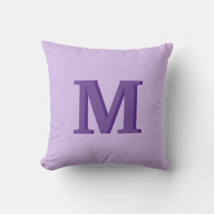 Coussin Monogramme initial de la lavande