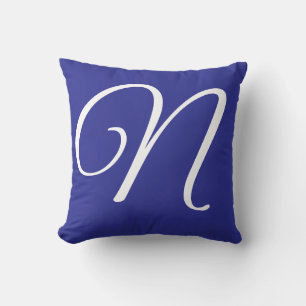 Coussin Monogramme Lettre initiale et nom personnalisé