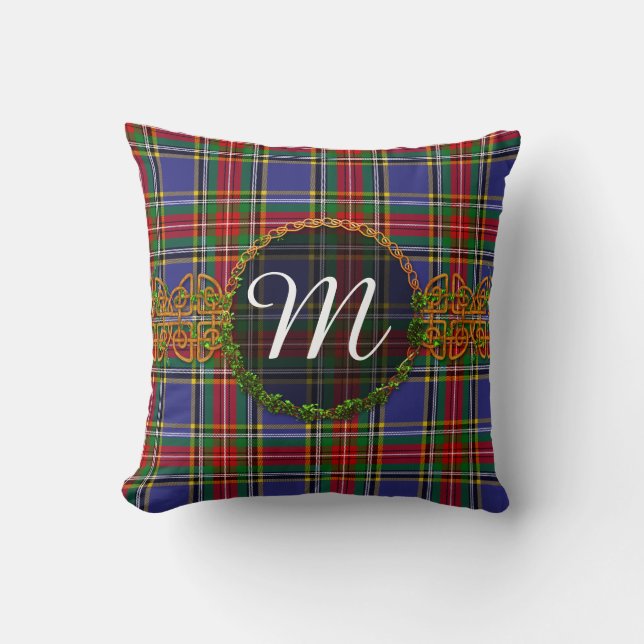 Coussin Monogramme MacBeth Tartan (Recto)