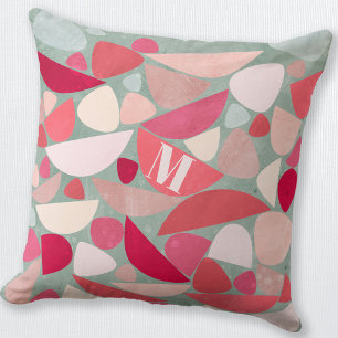 Coussin Monogramme moderne Abstrait