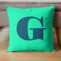 Monogramme moderne bleu océan | Seafoam Green