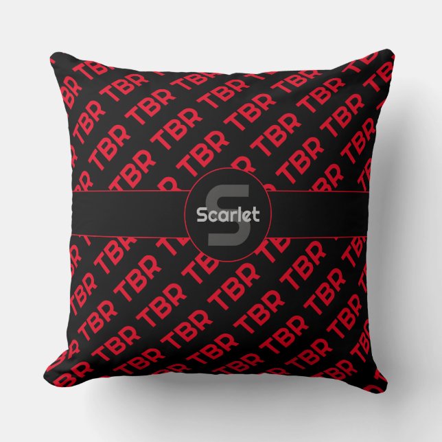 Coussin Monogramme ne se terminant jamais TBR (Recto)