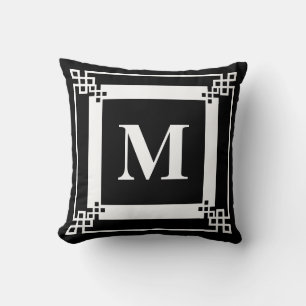 Coussin Monogramme noir