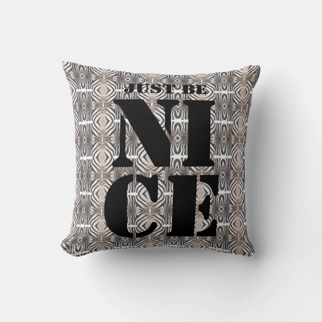 Coussin Monogramme noir et blanc (Recto)