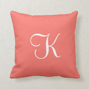 Coussin Monogramme personnalisé élégant et élégant du