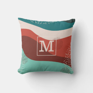 Coussin Monogramme rétro Pilote à lancer personnalisé